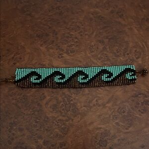 Beaded Wave Pattern Bracelet